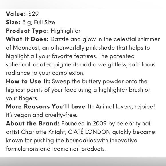 ✨🆕Ciaté Cosmetics Highlighter BNIB!💜✨💫 - Picture 12 of 12